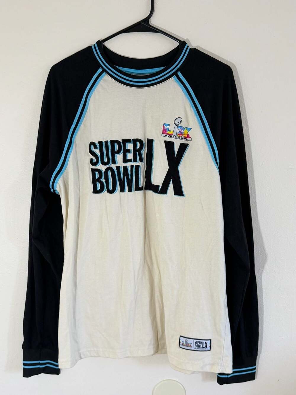 Ultra Game NFL Super Bowl LX Long Sleeve Crewneck Raglan Shirt